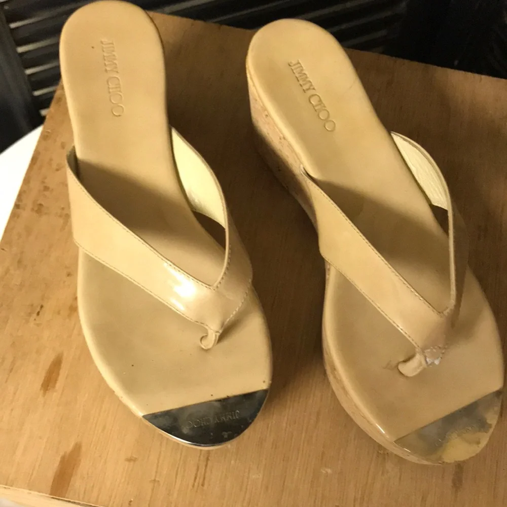 Jimmy Choo Patent Leather platform sandal‎